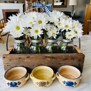 NCE Double Handled Crocks•Set of (3)•Soups~Appetizers~Casseroles•VINTAGE 1986